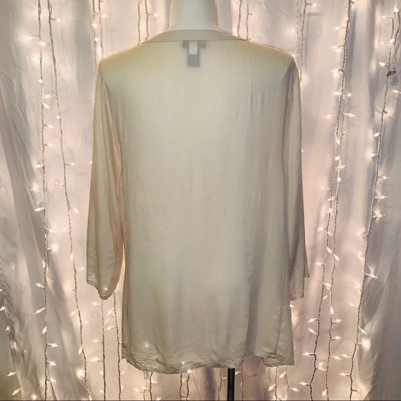 LANE BRYANT ⭐️ Embellished Off-White Peasant Tunic - Picture 6 of 7